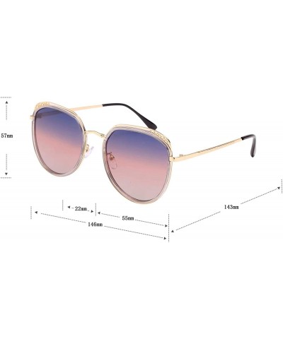 Oversized Fashion Gradient Lenses Metal Hollow-carved Design Sunglasses for Women 1995 - CM18QAW588X $14.71