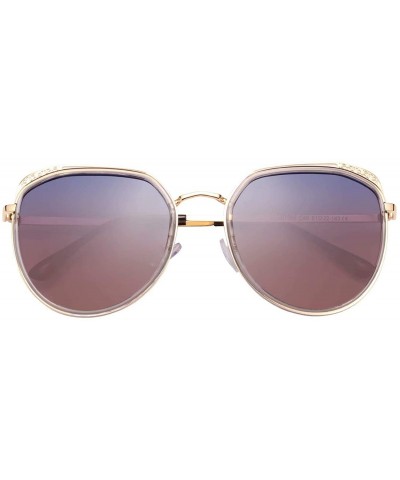 Oversized Fashion Gradient Lenses Metal Hollow-carved Design Sunglasses for Women 1995 - CM18QAW588X $14.71