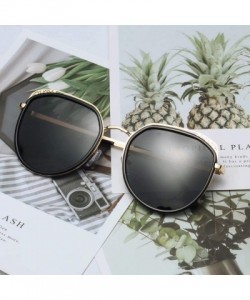 Oversized Fashion Gradient Lenses Metal Hollow-carved Design Sunglasses for Women 1995 - CM18QAW588X $14.71