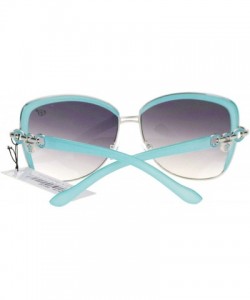 Oversized Vintage Designer Oversized Square Butterfly Frame Womens Sunglasses - Blue - CO11UTS3C05 $13.70