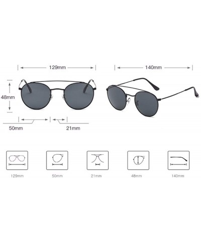 Aviator Glass Lenses - Sunglasses - Double-Beam Glasses - Circular Sunglasses - sunshades - Dazzling Glasses - A - CP18QO3XZ7...