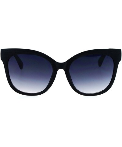 Butterfly Womens Sunglasses Oversized Butterfly Matted Woodsy Frame UV 400 - Black - C0186MYNG6E $12.84