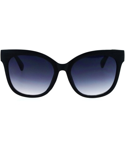 Butterfly Womens Sunglasses Oversized Butterfly Matted Woodsy Frame UV 400 - Black - C0186MYNG6E $12.84