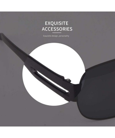 Oversized Men's Sunglasses Brand Design Metal Frame TR90 Temple Oversized C1Black - C5brown - CW18XAK0Y6M $35.99