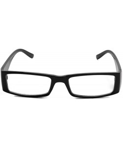 Rimless Classic Squared Sleek Fashion Clear Glasses for Women - 1857 Black - C611BUUS3BT $9.94
