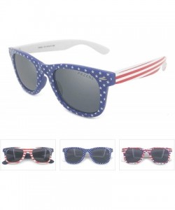 Oval vintage sunglasses for Women＆Men with American flag pattern - Blue - C818AK7LA9X $38.45