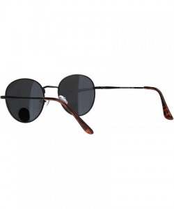 Round Polarized Lens Sunglasses Vintage Fashion Round Light Metal Frame UV 400 - Black (Black) - CZ19398C5OM $8.91
