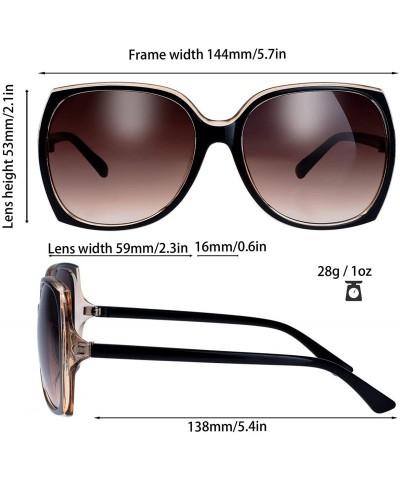 Wrap Women's Oversized Square Jackie O Cat Eye Hybrid Butterfly Fashion Sunglasses - Exquisite Packaging - CD192T8SS2Y $9.25