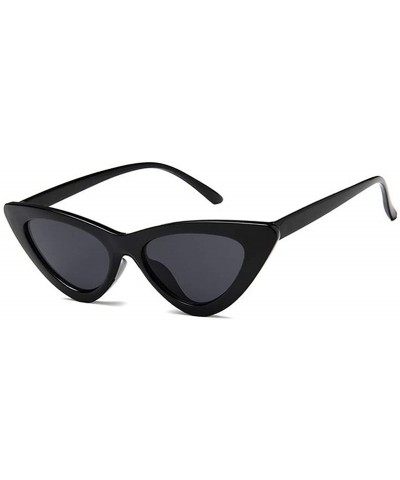 Cat Eye Women Cat Eye Sunglasses Vintage Fashion Style Sunglasses Shades - Black - CS18QWRIH9U $10.45