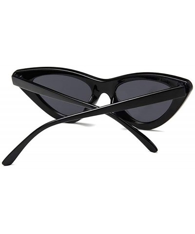 Cat Eye Women Cat Eye Sunglasses Vintage Fashion Style Sunglasses Shades - Black - CS18QWRIH9U $10.45