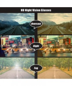 Wayfarer Myiaur Night Glasses Driving Anti Glare for Women - HD Polarized Yellow Lens Cloudy/Rainy/Foggy/Nighttime - C318WET8...