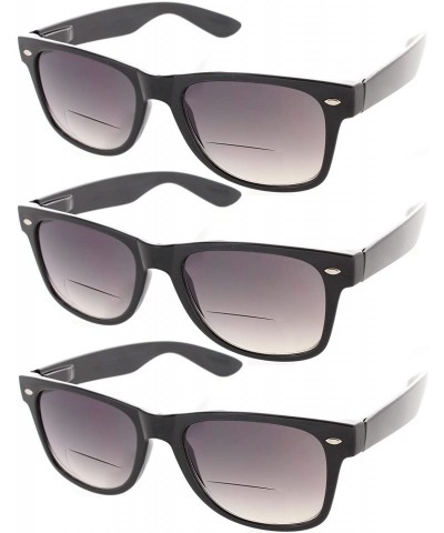 Aviator Cabo 3 Pack Trendy Bifocal Sunglasses UV400 Protection - 3 Black - C2185XGG9I0 $23.68