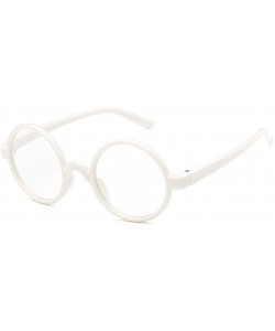 Round Unisex Sunglasses Retro Bright Black Grey Drive Holiday Round Non-Polarized UV400 - White - CQ18RLUTZUY $8.02