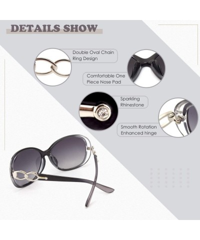 Oversized Polarized Sunglasses for Women Sun Glasses Fashion Oversized Shades S85 - CB18NHOMNAS $11.15