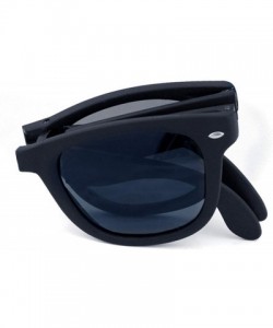 Square Polarized Fashion Black Square Foldable Sunglasses with Case - C2 - CK18TINTS4M $13.49
