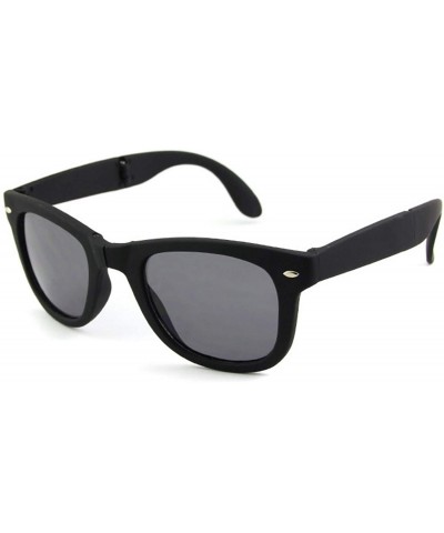 Square Polarized Fashion Black Square Foldable Sunglasses with Case - C2 - CK18TINTS4M $13.49