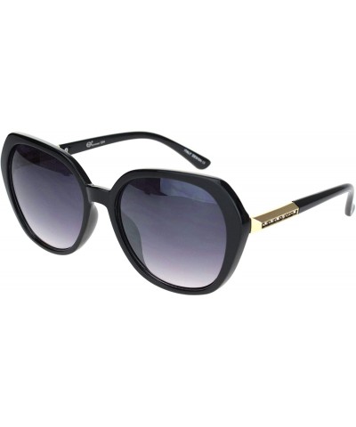 Butterfly Womens Rhinestone Jewel Diva Butterfly Designer Sunglasses - Black Gradient Black - CN18O0YA96L $24.85
