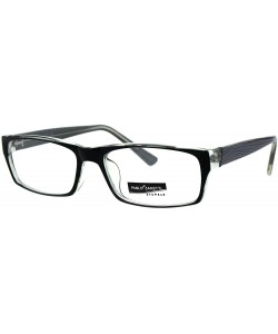 Rectangular Clear Lens Glasses Unisex Fashion Rectangular Frame Eyeglasses - Black Clear Grey - C018RW0U5H0 $7.58