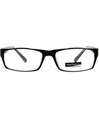 Rectangular Clear Lens Glasses Unisex Fashion Rectangular Frame Eyeglasses - Black Clear Grey - C018RW0U5H0 $7.58