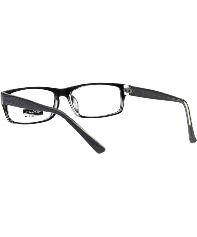 Rectangular Clear Lens Glasses Unisex Fashion Rectangular Frame Eyeglasses - Black Clear Grey - C018RW0U5H0 $7.58