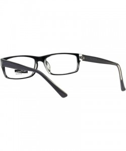 Rectangular Clear Lens Glasses Unisex Fashion Rectangular Frame Eyeglasses - Black Clear Grey - C018RW0U5H0 $7.58