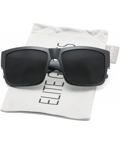 Oversized Large Square CHOLO Sunglasses Super Dark OG LOCS Style GANGSTER Style Black NEW - Matte Black - CB180ZCMUU6 $12.04