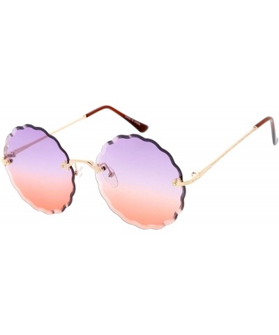 Oversized Candy Lens 80s Aviator Fashion Round Frame Sunglasses Ver 2.0 - Purple - C018U0OLEHD $24.60