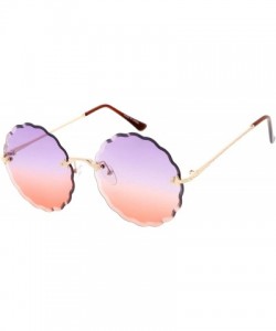 Oversized Candy Lens 80s Aviator Fashion Round Frame Sunglasses Ver 2.0 - Purple - C018U0OLEHD $24.32