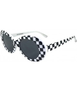Rimless Clout Goggles Oval Sunglasses Vintage Mod Style Retro Kurt Cobain Cateye (A) - A - C418CZT2WUE $11.84