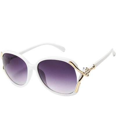 Goggle Women's Oversized Non-Polarized Vintage Sunglasses - White - CH18WRGHQ2Y $7.98