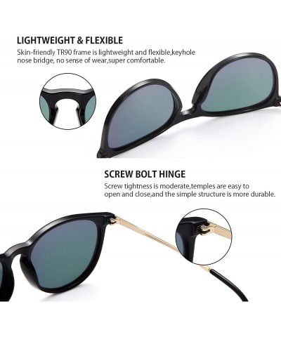 Oversized Sunglasses for Women Men Polarized uv Protection Fashion Vintage Round Classic Retro Aviator Mirrored Sun glasses -...