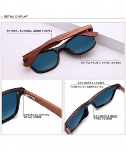 Rimless Genuine adjustable polarized sunglasses handmade square men fashion Full Lens Bubinga Wood - Green - C518YYGW609 $25.56