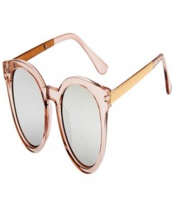 Square cat Eye Pink Sunglasses Woman Shades Mirror Female Square Sun Glasses for Women Coating Fashion - 4 - C118QXRGXYX $22.04