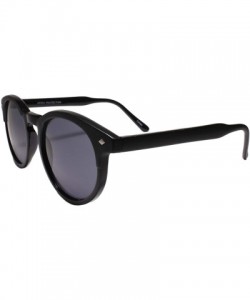 Round High-End Dapper Indie Vintage 80s Look Simpered Round Key Hole Sunglasses - Black - CR199EROI2A $12.34