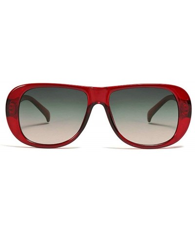 Oversized Oversized Square Sunglasses Vintage Gradient - Red&green - CH18TS7HOMR $11.86