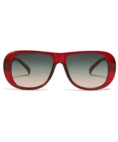 Oversized Oversized Square Sunglasses Vintage Gradient - Red&green - CH18TS7HOMR $11.86