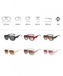 Oversized Oversized Square Sunglasses Vintage Gradient - Red&green - CH18TS7HOMR $11.86