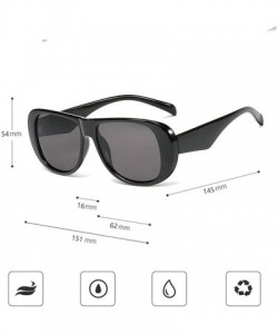 Oversized Oversized Square Sunglasses Vintage Gradient - Red&green - CH18TS7HOMR $11.86
