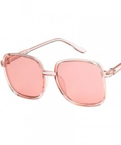 Square Unisex Sunglasses Fashion Bright Black Grey Drive Holiday Square Non-Polarized UV400 - Pink - CY18RLIX9IT $10.07