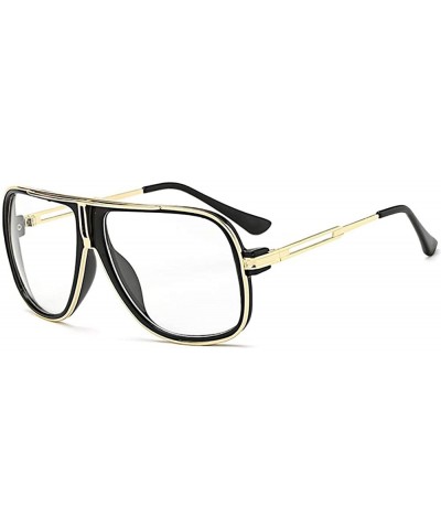 Oversized Oversized Retro 80s Vintage Pilot Sunglasses Men Classic Eyewear Unisex UV400 Lens - 5 - CG19547QDXN $27.74