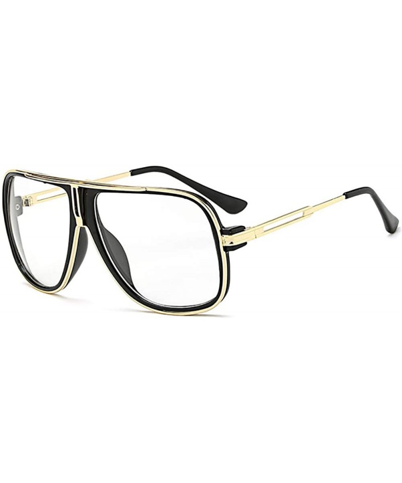 Oversized Oversized Retro 80s Vintage Pilot Sunglasses Men Classic Eyewear Unisex UV400 Lens - 5 - CG19547QDXN $32.24