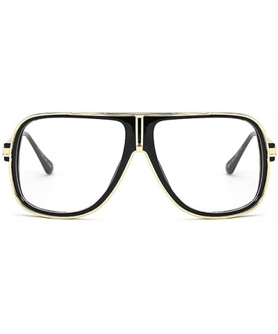 Oversized Oversized Retro 80s Vintage Pilot Sunglasses Men Classic Eyewear Unisex UV400 Lens - 5 - CG19547QDXN $32.24