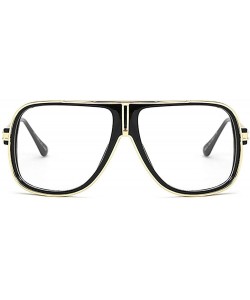 Oversized Oversized Retro 80s Vintage Pilot Sunglasses Men Classic Eyewear Unisex UV400 Lens - 5 - CG19547QDXN $32.24
