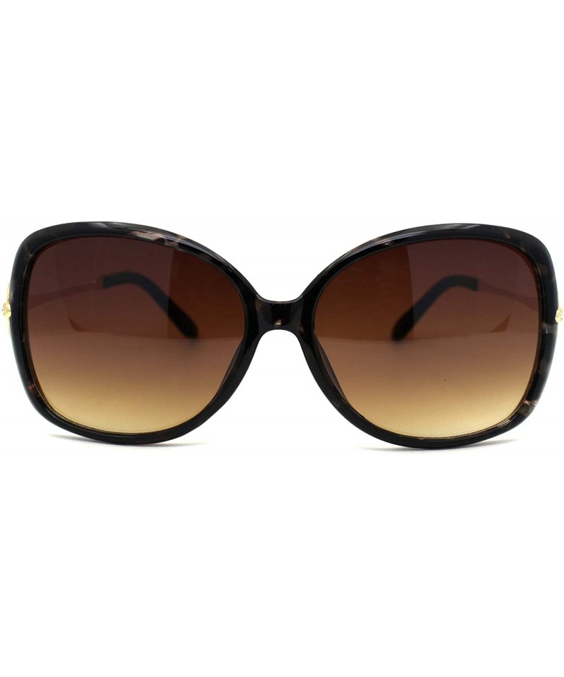 Butterfly Womens Iconic 90s Butterfly Rhinestone Trim Fashion Sunglasses - Tortoise Brown - CF1979ZO8X9 $7.97