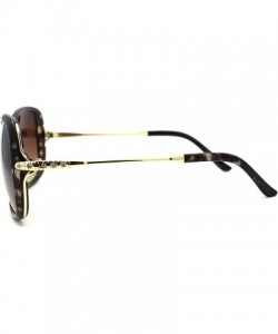 Butterfly Womens Iconic 90s Butterfly Rhinestone Trim Fashion Sunglasses - Tortoise Brown - CF1979ZO8X9 $20.19