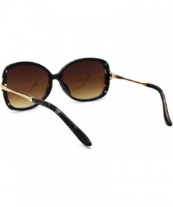 Butterfly Womens Iconic 90s Butterfly Rhinestone Trim Fashion Sunglasses - Tortoise Brown - CF1979ZO8X9 $7.97