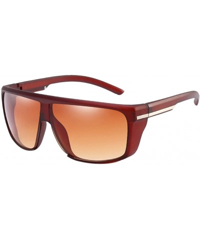 Sport Driving Outdoors Sport Eyewear Sunproof Windproof Sunglasses for Mens Boys - Tea - CG18CGO4LS4 $8.20