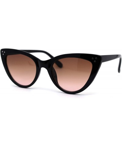 Cat Eye Womens Oceanic Gradient Lens Cat Eye Goth Diva Sunglasses - Brown Pink - CP188I0C98O $9.55