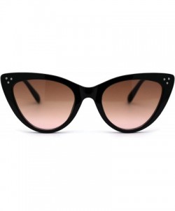 Cat Eye Womens Oceanic Gradient Lens Cat Eye Goth Diva Sunglasses - Brown Pink - CP188I0C98O $9.55