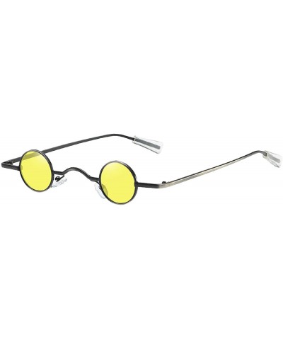 Round Unisex Vintage Round Flame Sunglasses Retro Small Circle Sunglasses Hippie Novelty Sunglasses Clout Goggle Shades - C91...